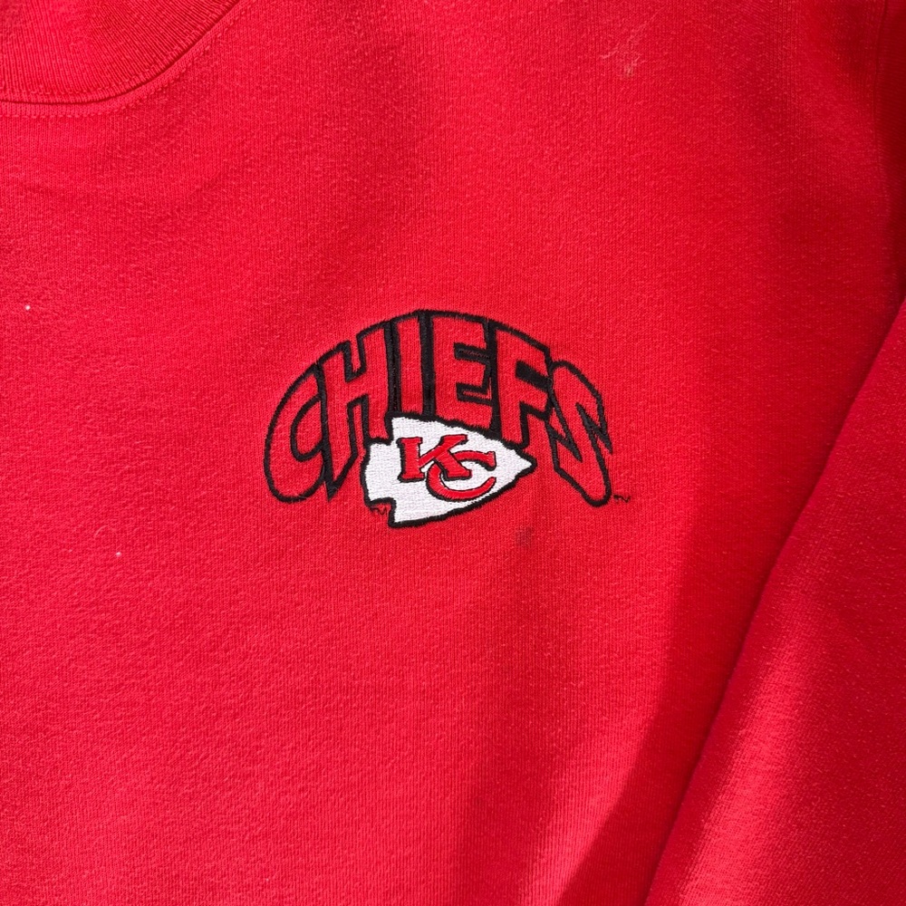 Vintage 90’s The Game Crewneck Sweatshirt Chiefs football size Medium - Picture 2 of 7